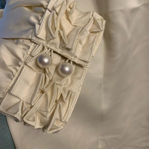 Express Cream blouse with pearl details